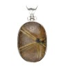 Rutilated Quartz Pendant in 925 Sterling Silver (21S)