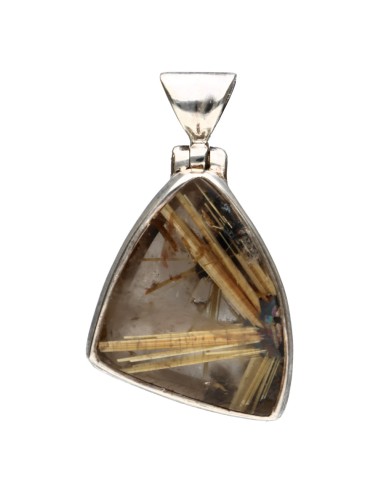 Rutilated Quartz Pendant in Sterling...