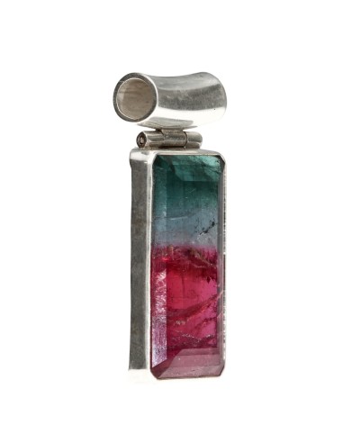 Bicolor Tourmaline Pendant in 925...