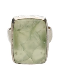 Anel Prehnite em Prata de...