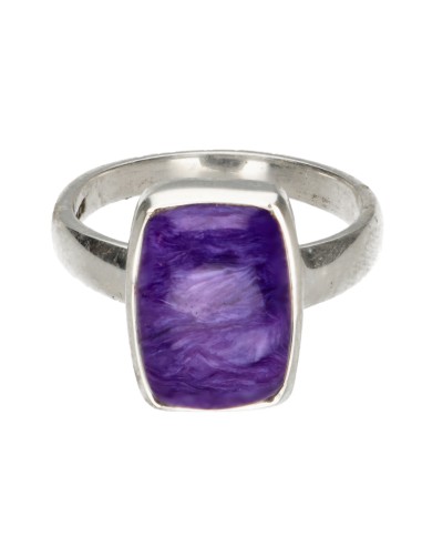 Anillo de Charoita en Plata de Ley...