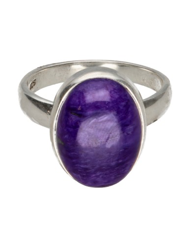 Anillo de Charoita en Plata de Ley...