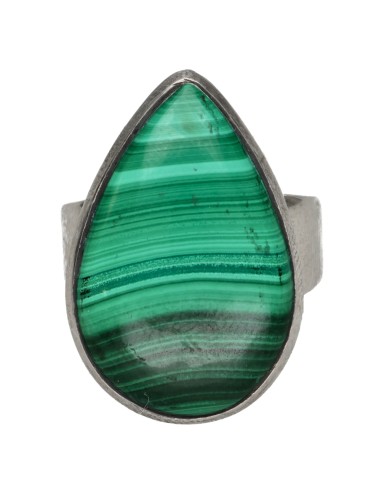 925 Sterling Silver Malachite Ring (90S)