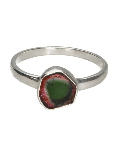 Watermelon Tourmaline Ring in 925...