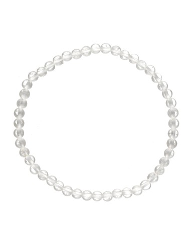 Bracciale in quarzo bianco da 4 mm