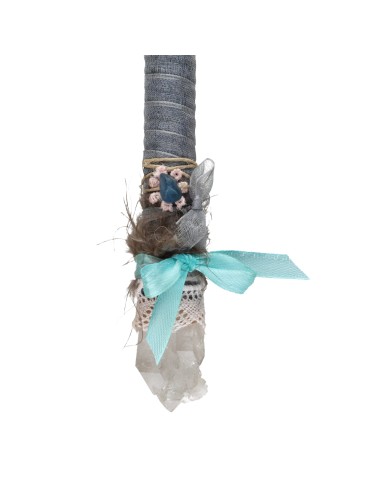 Baguette magique en quartz rose et...