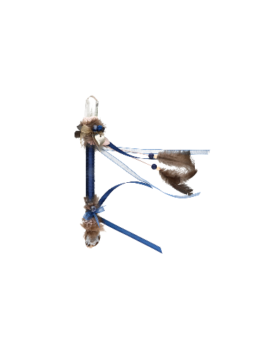 White Quartz and Druse Agate Power Wand