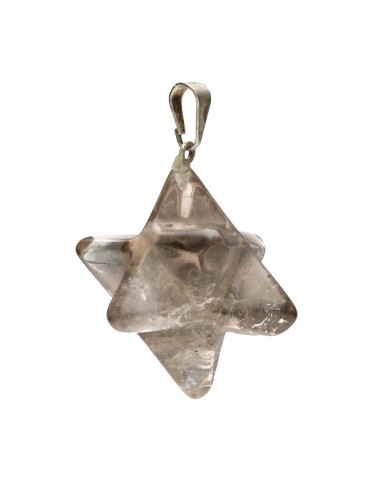 Pingente Merkaba de Quartzo Fumê
