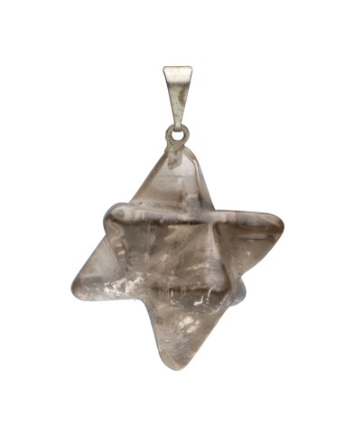 Ciondolo Merkaba in quarzo fumé