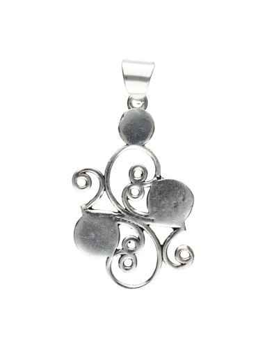 Pendentif plaqué argent -C51-