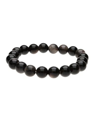 Pulsera de Obsidiana Plateada 8mm