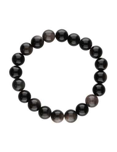 Pulsera de Obsidiana Plateada 8mm