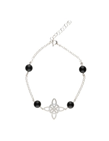 Bracelet nœud de sorcière avec jais...