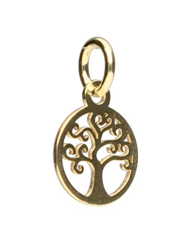 Pendentif plaqué or arbre de vie