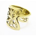 Anillo Abierto Bronce Lazo Calado