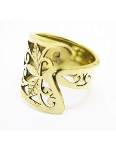 Anillo Abierto Bronce Lazo Calado 2