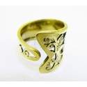Anillo Abierto Bronce Lazo Calado
