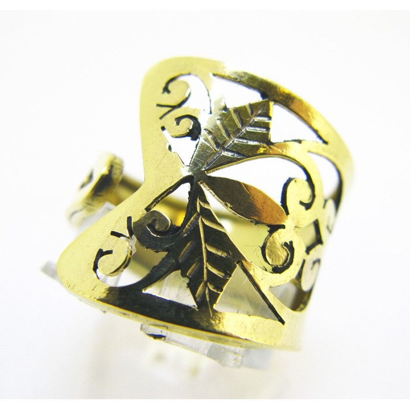 Anillo Abierto Bronce Lazo Calado