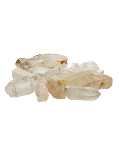 Pointes de quartz hématoïde brut