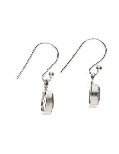 Boucles d'oreilles en quartz ovale à...
