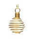 Grand pendentif cage plaqué or