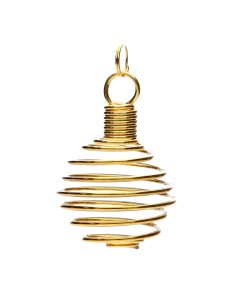 Grand pendentif cage plaqué or