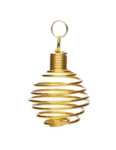 Grand pendentif cage plaqué or 2