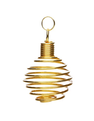 Grand pendentif cage plaqué or