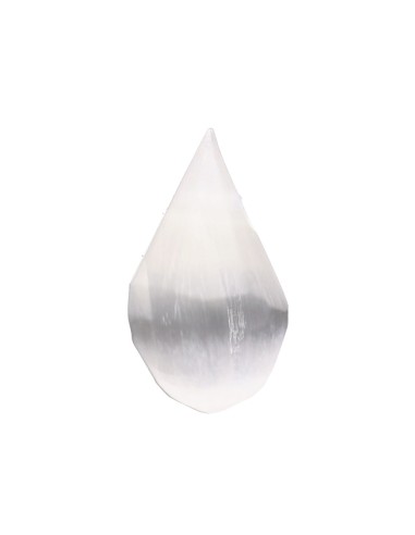 Colgante Goccia di Selenite con Foro