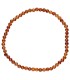 Pulseira de granada laranja facetada 3mm