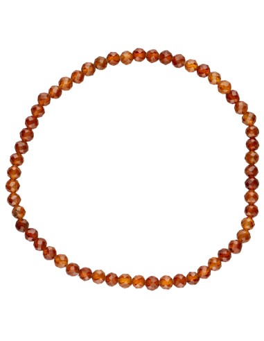 Pulsera de Granate Naranja Facetada 3mm