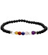 Pulsera de Ónix con Chakras Facetada 4mm