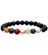 Pulsera de Turmalina con Chakras Facetada 8mm