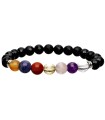 Pulsera de Ónix con Chakras Facetada 8mm