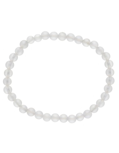 Pulsera Infantil de Ágata Blanca 4mm