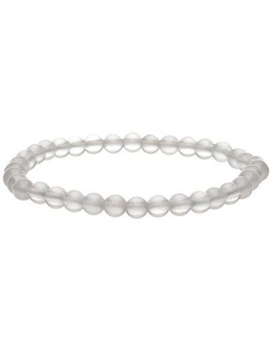 Bracelet d'Agate blanche 4mm pour...