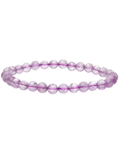 Pulsera de Amatista Lavanda Facetada 6mm
