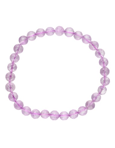 Pulsera de Amatista Lavanda Facetada 6mm
