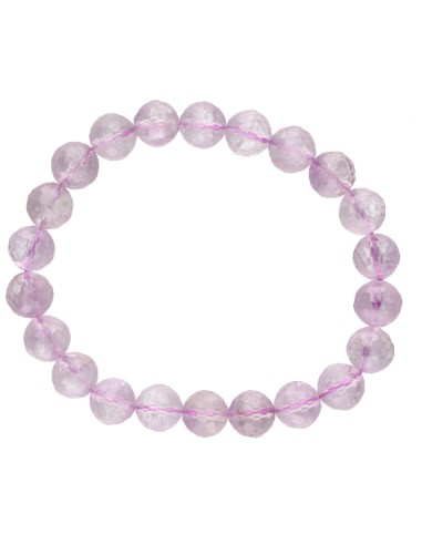 Pulsera de Amatista Lavanda Facetada 8mm