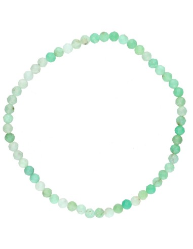 Pulseira de crisópraso facetado de 3 mm
