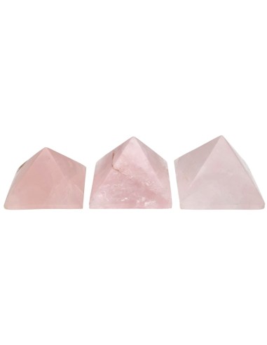 Pyramides de quartz rose
