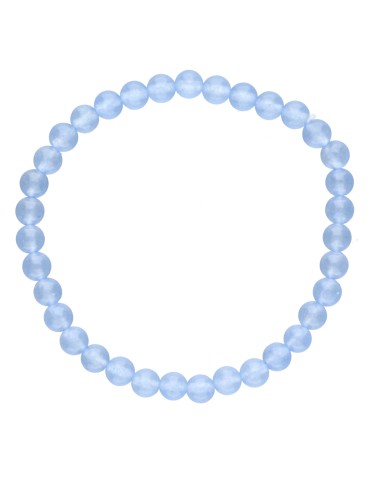 Pulsera Infantile di Giada Blu Tinta 4mm