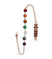 Péndulo Isis Mini de Cobre con Chakras (COB27)