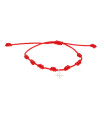 Pulsera de los 7 nudos de Protección y Nudo de Bruja Pequeño en Plata de Ley 925