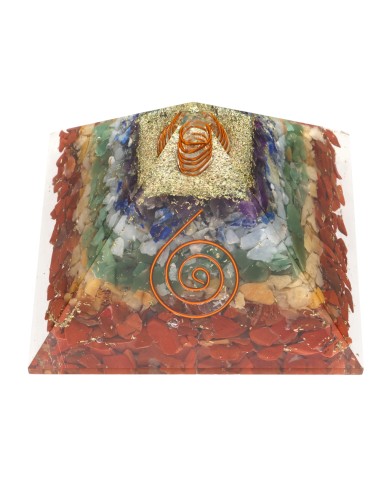 Pyramide de Chakra en résine avec...