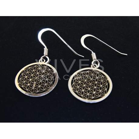 Pendientes Flor de la Vida - Plata de ley 925