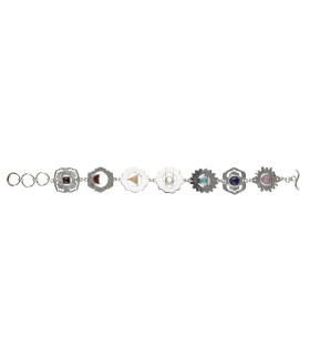 Chakra Symbology Bracelet in Silver Plating