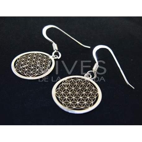 Boucles d'oreilles Fleur de vie - Argent 925