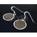 Boucles d'oreilles Fleur de vie - Argent 925