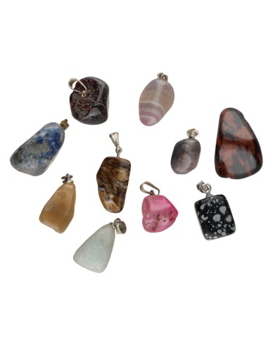 10 Pendentifs en argent plaqué avec...